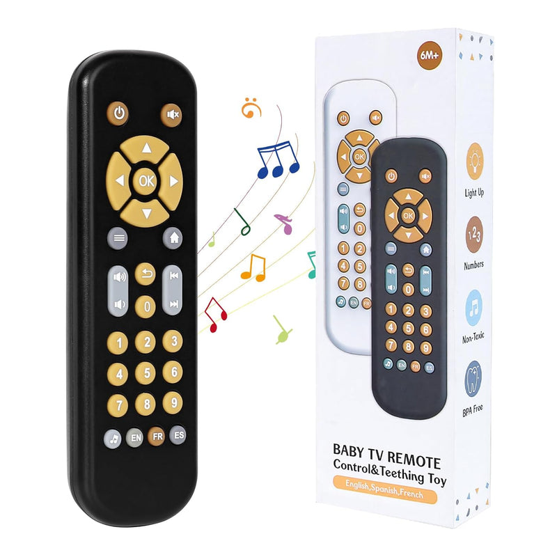 Baby Remote Control Toy For 6 Months+ With Music, Tv Remote Toy With Realis