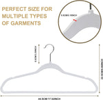 Quality Hangers 50 Pack Non-Velvet Plastic Hangers for Clothes - Heavy Duty Coat Hanger Set - Space-Saving Closet Hangers with Chrome Swivel Hook, Functional Non-Flocked Hangers - Cream White