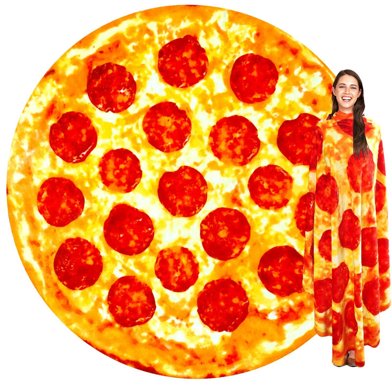 71 Inch Pizza Blanket Adult Size Double Sided, Food Blanket Pizza For Adult Ki