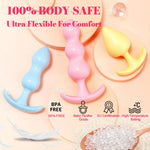 3 Pack Anal Plug Butt Plug Silicone Sex Toy For Adults Women Men Silicone Anal Training Toy Prostate Massager For Female Male Anal Stimulator Comfortable Long-Term Wear