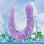 Double-Ended Dildos,Super Long Double Ended Dildos Sex Toys Soft And Flexible Double Sided Dildos Penis Double Dong G-Spot Stimulation Realistic Dildo Anal Butt Plug For Women Couples(Purple)