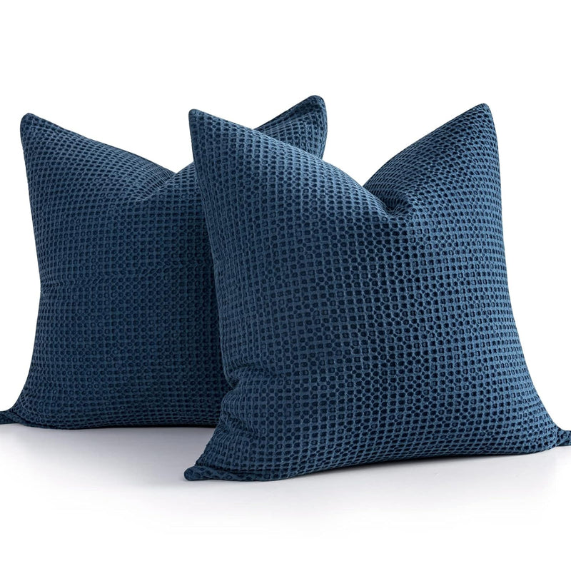 26X26 Pillow Covers Set Of 2 Euro Shams Cotton Euro Sham Pillow Covers Waffle