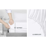 Twin Sheet Set – Soft Microfiber 3 Piece Hotel Luxury Bed Sheets With Deep Pockets - Embroidered Pillow Case - Side Storage Pocket Fitted Sheet - Flat Sheet (White)
