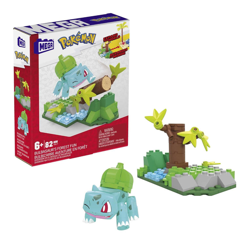 Pokémon Building Toys Set, Bulbasaur’S Forest Fun With 82 Pieces, 1 Poseabl