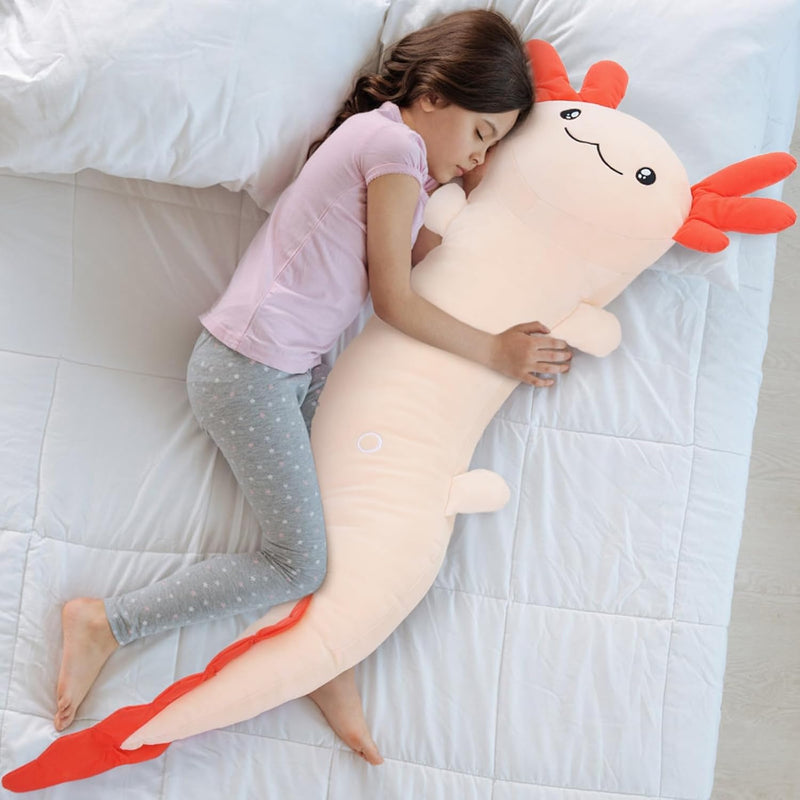 Giant Axolotl Plush Stuffed Animal,Big Axolotl Plush Pillow Toy,Huge Stuffe