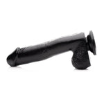 Black Lynx 10-Inch Realistic Dildo with Balls, Enhanced PVC Material