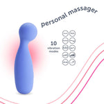 Personal Massager, 10 Vibration Settings, Waterproof, Body-Safe Silicone, Ultra Hygienic, Usb Rechargeable, For Women And Men
