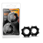 Stay Hard Nutz Super Elastic Cock Rings - Soft And Stretchy - Increase Stamina And Enjoy Harder Erections - Tear Resistant Elastomer - Two Included C Rings - Sex Toy For Men Couples
