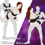 Adjustable BDSM Restraint Harness for Couples with Support Straps