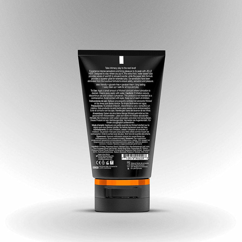 Jelle Heat Water Based Anal Personal Lubricant Gel 120Ml (Warming Sensation, Extra Thick Super Glide, Glycerin Free)