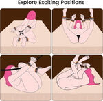 Leopard Print Door Swing with Plush Seat – Adjustable Bondage Set for Couples