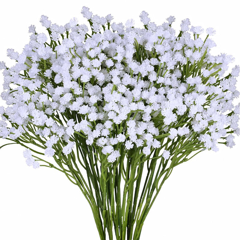Pack 2 Baby'S Breath Artificial 14 Forks,Total Of 882 White Blooms Babys Breat