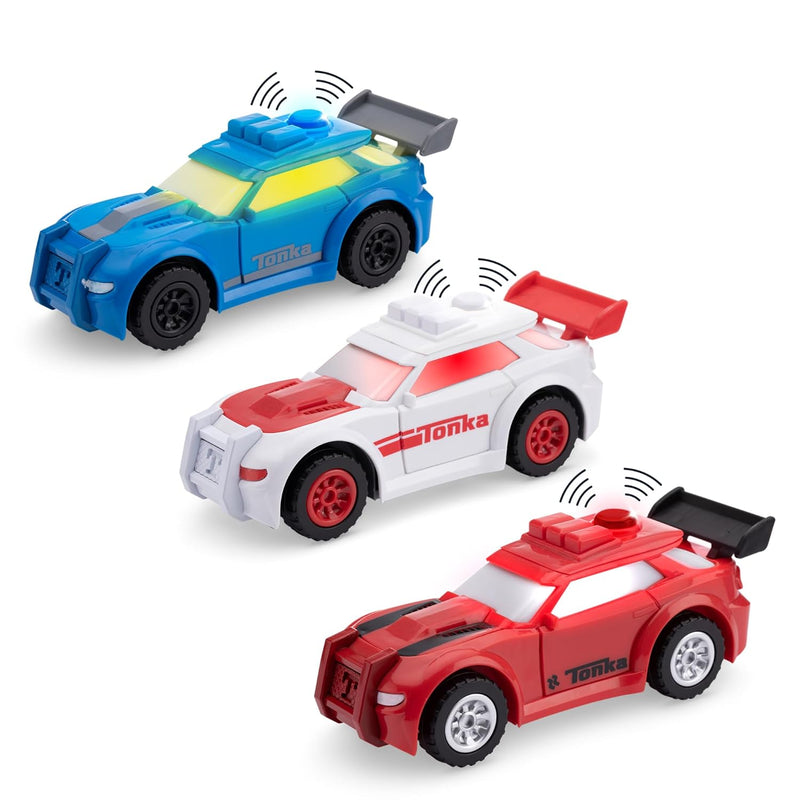 Tonka, 3-Pack Sports Cars– Made with Sturdy Plastic, Friction Powered, Boys