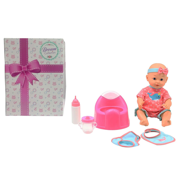 Dream Collection, Drink & Wet Baby Doll with Training Potty - Lifelike Baby