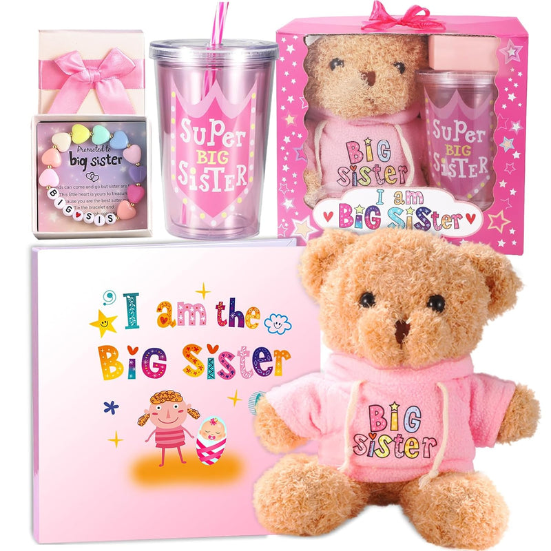 Big Sister Gifts For Girls, New Big Sister Gift Set For Little Girls Who Pr