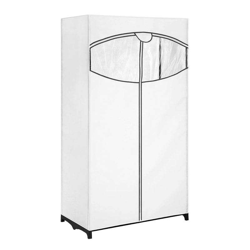 White, Clothes Closet Fabric Cover, 36"
