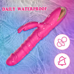 Thrusting Rabbit G-Spot Vibrator – Waterproof Silicone Dildo with 10 Vibration Modes