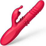 4-in-1 Realistic Vibrator with 6 Thrusting, 10 Vibration Modes, G-Spot & Clitoral Stimulator