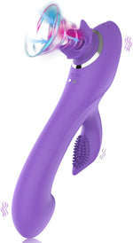 3-in-1 Clitoral Suction & G-Spot Rabbit Vibrator with 10 Vibes & 5 Suction Modes