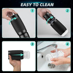 Hands-Free Male Masturbator with 3 Suction & 4 Vibration Modes, 3D Sleeve Black