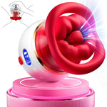 5-in-1 Rose Vibrator with LCD – Sucking, Licking & Vibration for Clit, Nipple & Anal