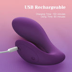 Clitoral & G-Spot Vibrator with 10 Vibration Modes, Remote Control for Couples.