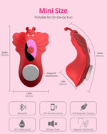 Wearable Panty Vibrator – App-Controlled Butterfly Toy, 9 Modes, Quiet & Discreet