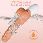 Realistic Thrusting Dildo with 10 Vibration Modes, Remote Control, Silicone