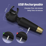 Powerful 2-in-1 Male Sex Toy, Penis Vibrator & Stroker with Nipple & Clitoral Stim