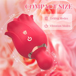 Rose 2-in-1 Vibrator for Women – 9 Modes for Clitoral, Nipple & Anal Stimulation