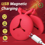 4-in-1 APP Remote Control Vibrating Nipple Clamps & Stimulator for Women