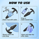 4-Piece Silicone Butt Plug Set – Beginner to Advanced Trainer Kit with Flared Base