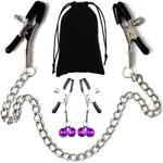 Adjustable Non-Piercing Metal Nipple Clamps – Decorative BDSM Clips for Couples   2/2