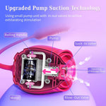 Thrusting Rose Vibrator – Dual-Ended Dildo with 10 Suction Modes for Clitoral & G-Spot
