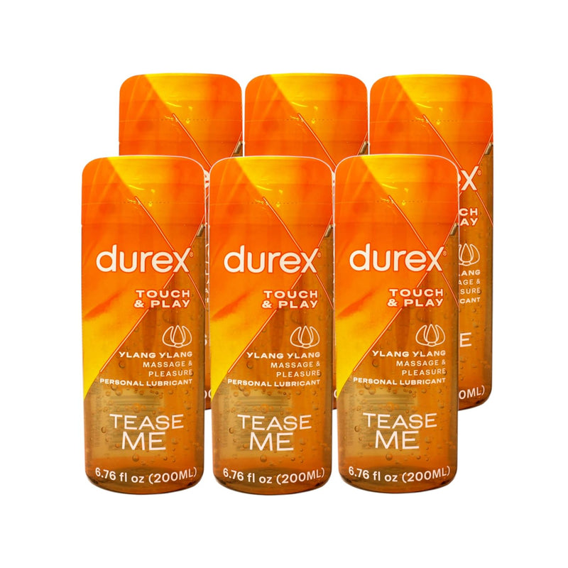Sensual Massage & Play 2 In 1, Massage Gel And Personal Lubricant, Intimate Seductive Lube With Ylang Ylang Extract, Water-Based, 6.76 Oz. (Pack Of 6)