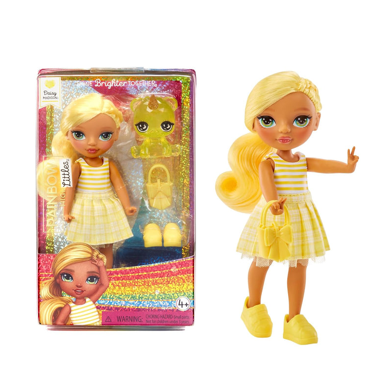 Littles Daisy Madison, Yellow 5.5" Posable Small Doll With Purse, Magical P