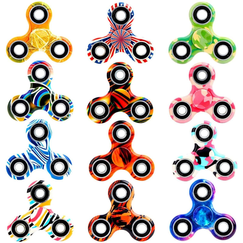 12 Pack Fidget Spinner Toy, Finger Spinner Fidget Pack Anxiety Toys Stress Rel