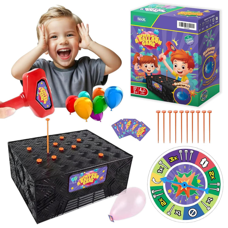 Whack A Balloon Game Bang Popping Balloon Tricky Tabletop Board Game Night