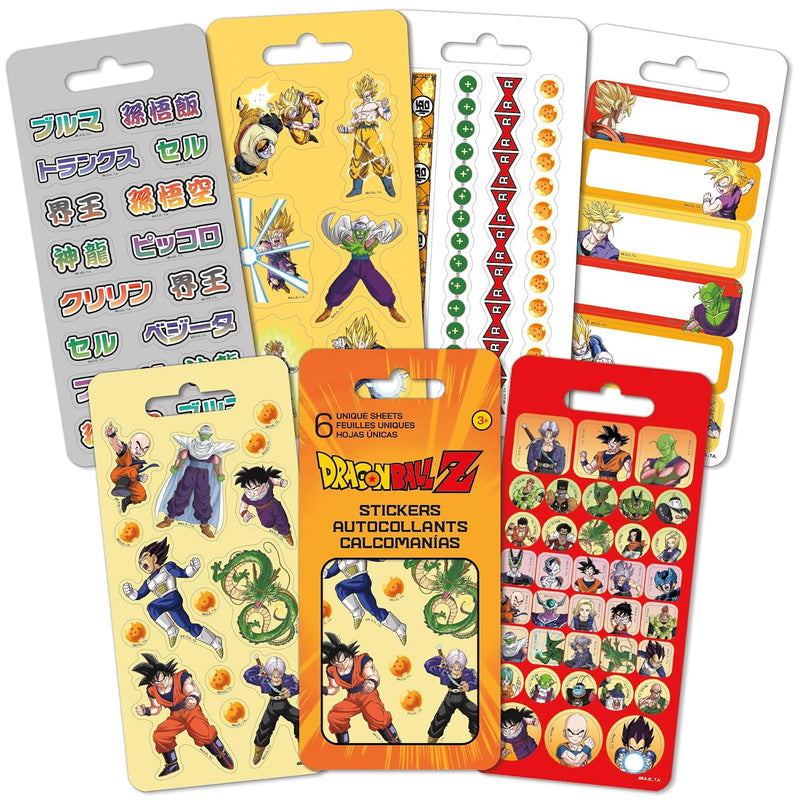 Dragon Ball Z Mini Sticker Slim Flip Pad, 6 Page, Perfect for Kids Arts and Crafts