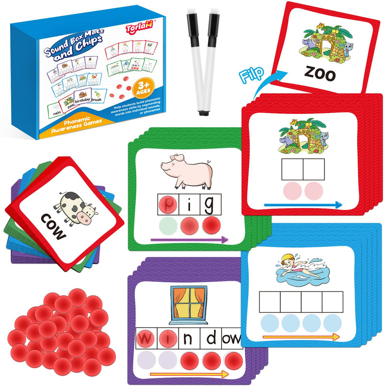 Elkonin Boxes Phonemic Awareness Phonics Games, Reading Spelling Sound Mani