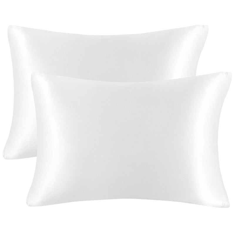 85 Gsm Satin Pillowcases For Hair And Skin, Luxury Silky Pillow Cover With Zip