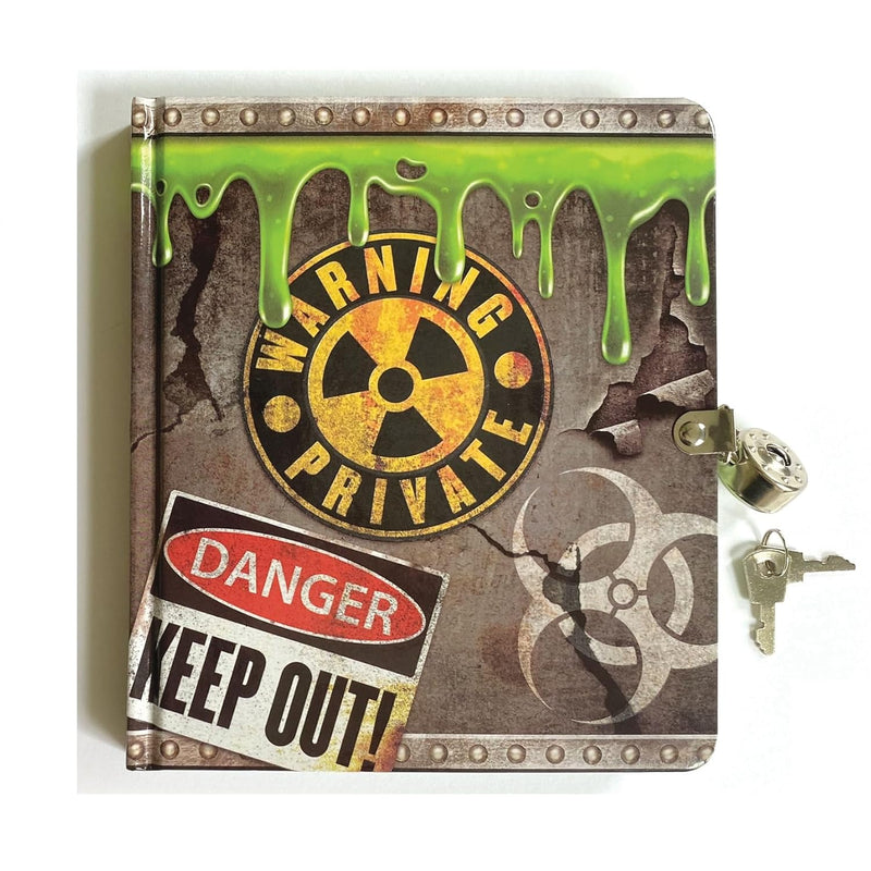 Radioactive Glow In The Dark Lock & Key Lined Page Diary For Kids