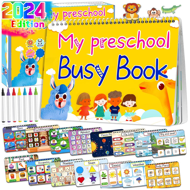 Toddler Busy Book, Newest Version Autism Toys For Kids, Preschool Activity