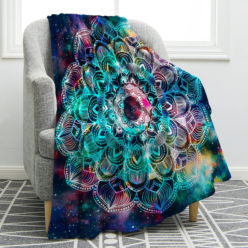 Galaxy Blanket Soft Comfortable Purple Print Throw Blanket For Sofa Chair Bed