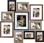 Picture Frames Collage, Gallery Wall Frame Set with 11x14 8x10 5x7 4x6 Frames in 3 Different Finishes, Set of 10