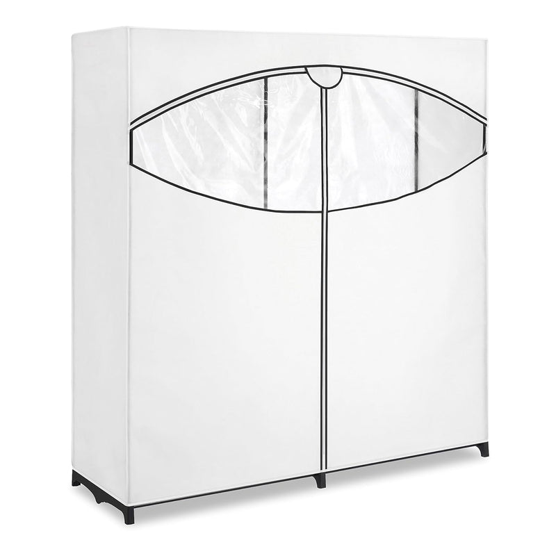Extra-Wide Clothes Closet, 60 With, White Cover