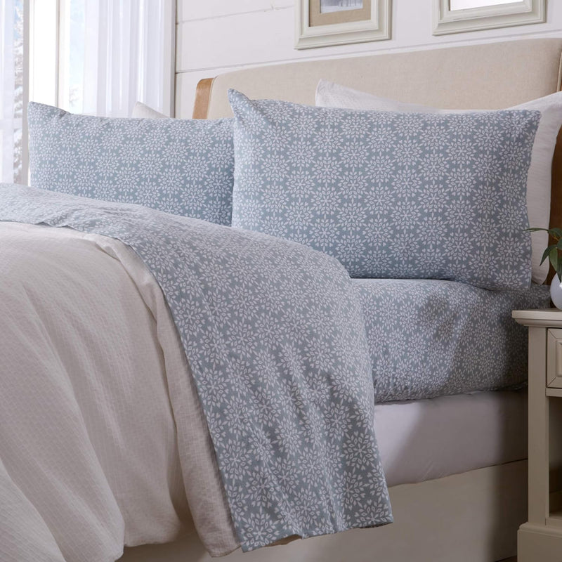 100% Turkish Cotton Twin Winter Flannel Sheet Set | Deep Pocket, Soft Sheets |