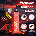 Manual Penis Pump Male Pump System With Black Metal Handle Dick Pump With Pressure Gauge Sex Toy - Pumps & Enlargers Penile Vacuum Pump For Men To Increase Size 9 X 1.75 Inch