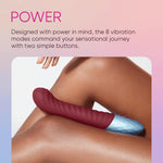 Lola G Curved Ribbed G Spot Vibrator Sex Toy - Liquid Silicone Personal Massager With 8 Vibration Modes, Boost Button, Magnetic Usb Charging - Splash-Proof Adult Sex Toys For Women (Maroon)