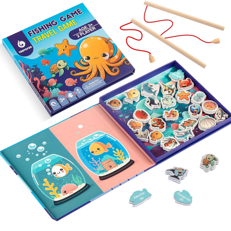 Magnetic Fishing Game For Kids 3 8 Perfect Travel Toy For Toddlers Fun Road